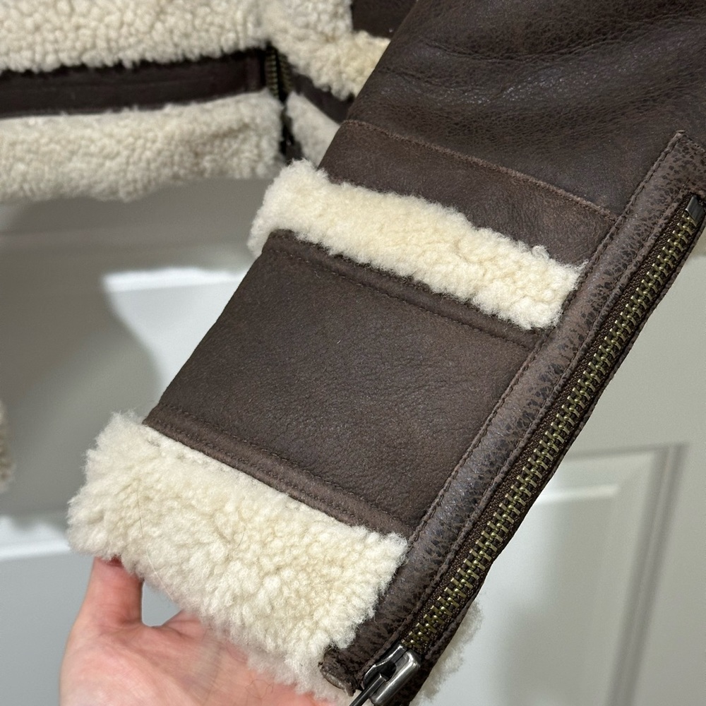 INTERMIX shearling jacket Size P - Picture 3 of 6